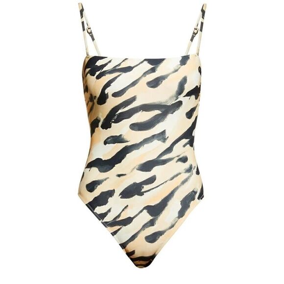 NWOT Nanushka Soline Animal Print One Piece Swimsuit - Picture 1 of 7